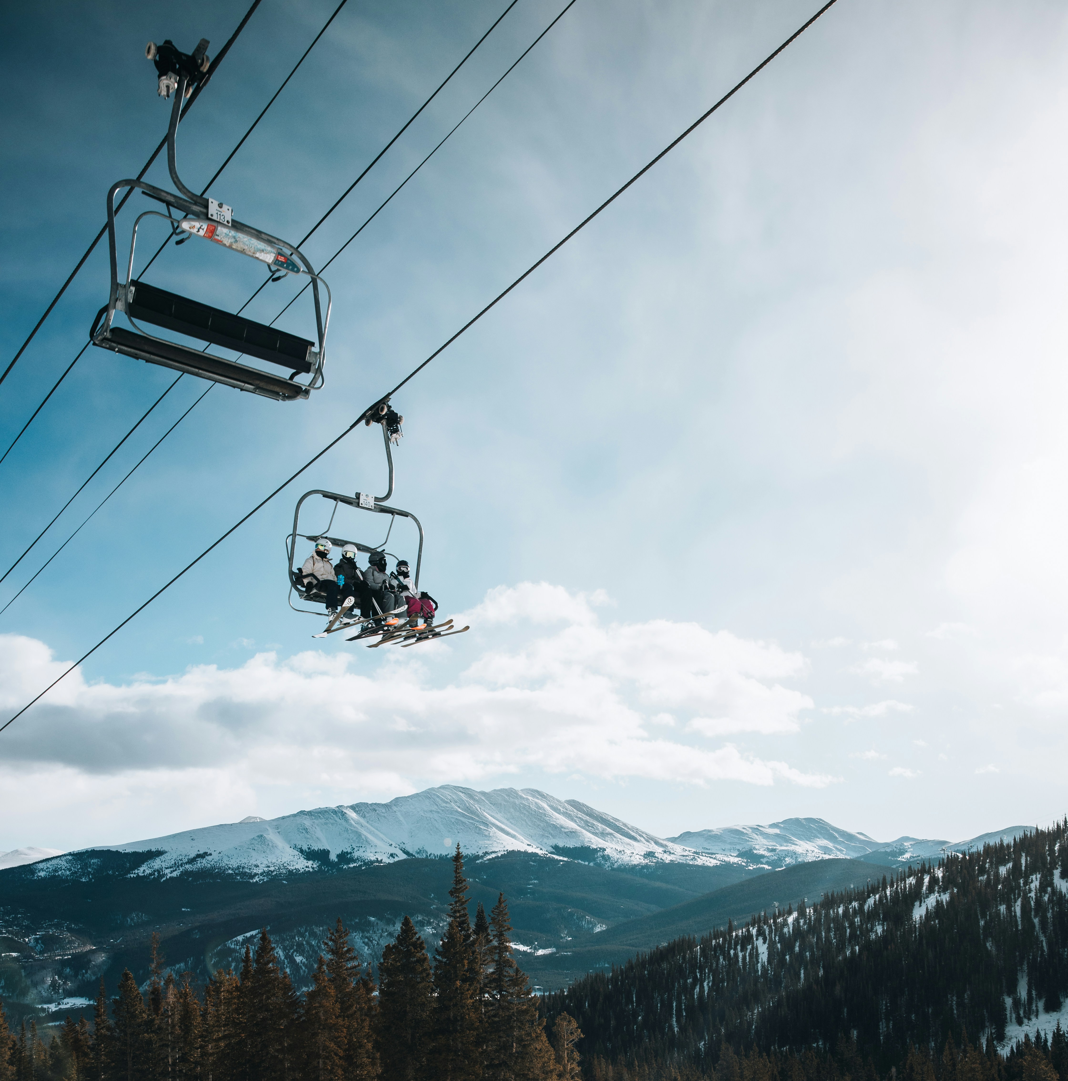 Snow-covered mountain town of Breckenridge, Colorado